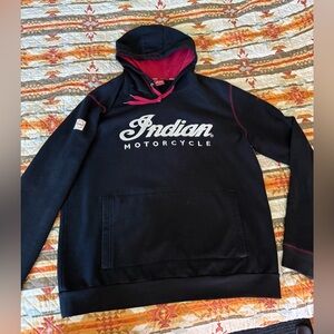 Black Sweatshirt with Red Embroidery